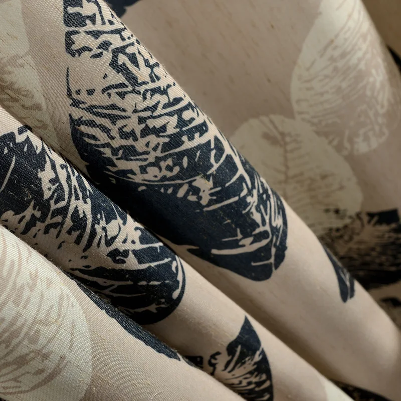 Занавески с высоким затенением из хлопка и льна в американском стиле принтом