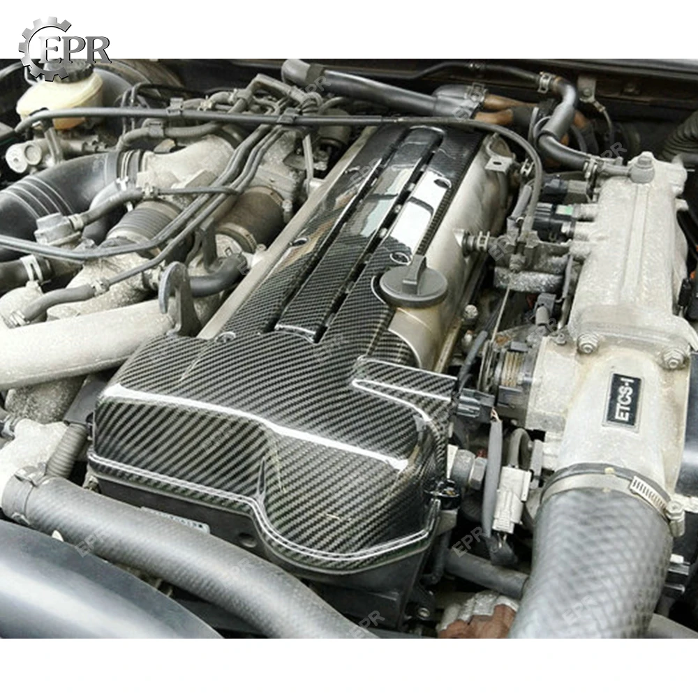 Для Тойота Супра 1993 1998 MK4 JZA80 2JZ VVTI крышка двигателя из углеродного волокна