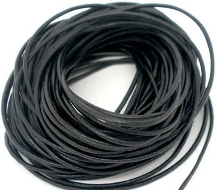 

Cheapest Free shipping sfg34 200Meters 1mm Black Round Real Genuine Leather Cord, Wholesale Jewelry DIY Necklace & Bracelet Cord