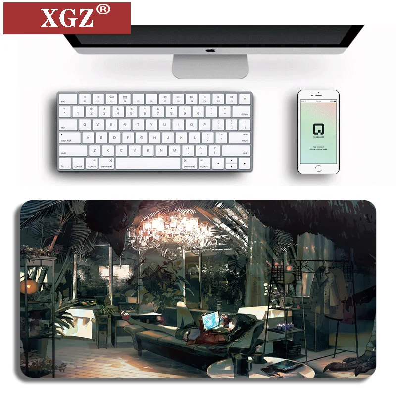 Коврик для мыши XGZ в стиле аниме сексуальных игр девочек нескользящий коврик