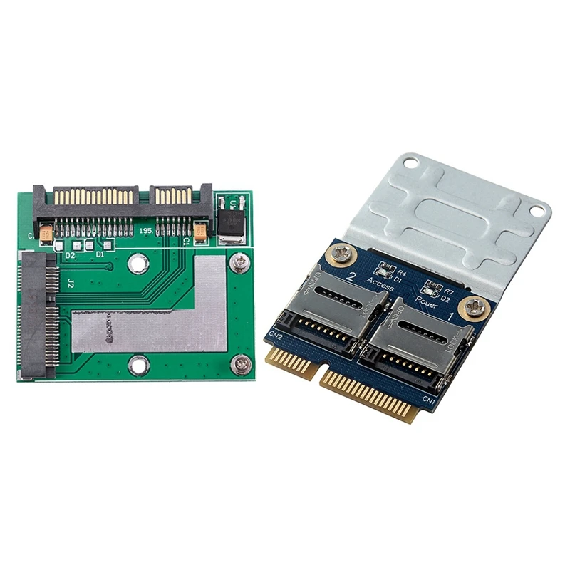 

Кардридер Msata Ssd на 2,5 дюйма, 1 шт., с 2 SSD HDD TF на Mini Pcie