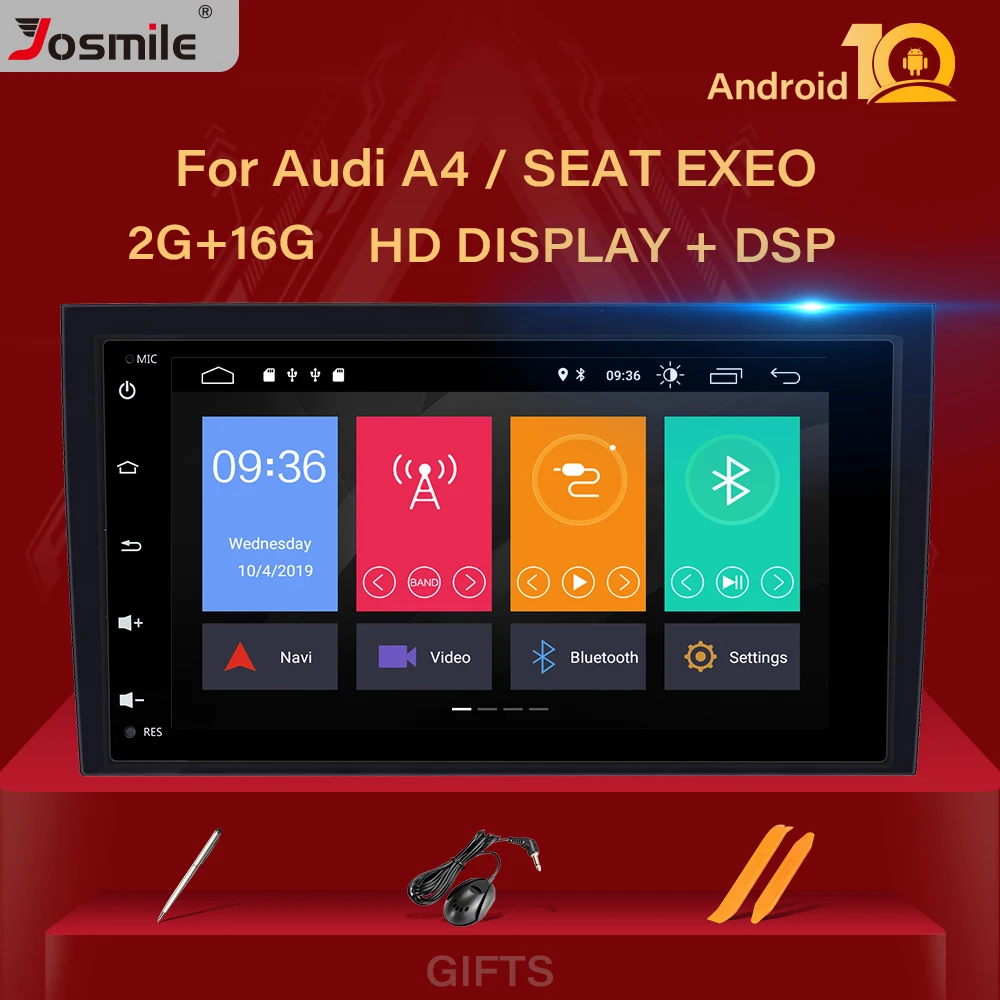 Автомагнитола DSP Android 10 мультимедиа для Audi A4 B6 B7 S4 RS4 SEAT Exeo 2002 2008 GPS навигация DVD
