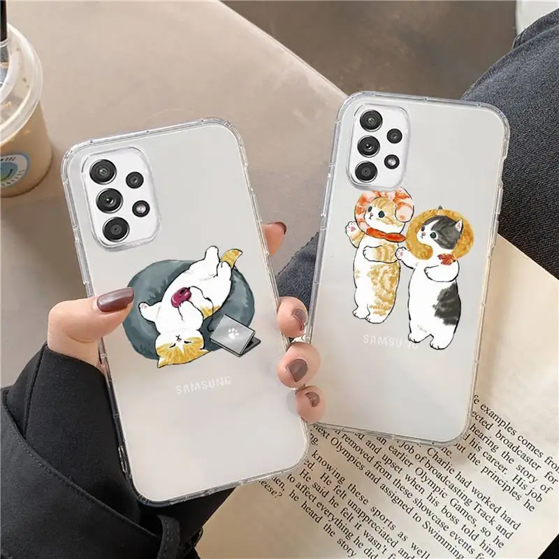

Cat Phone Case Transparent For Huawei P20 P30 P40 honor mate 8X 9X 10i Pro Lite