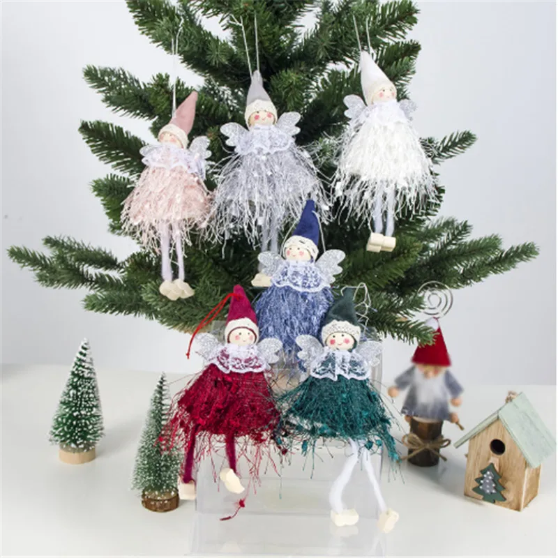 

Christmas Tree Decoration Yarn Cute Angel Doll New Year Decoration Children Gift Christmas Decoration 2020 Navidad 2021 Noel-C