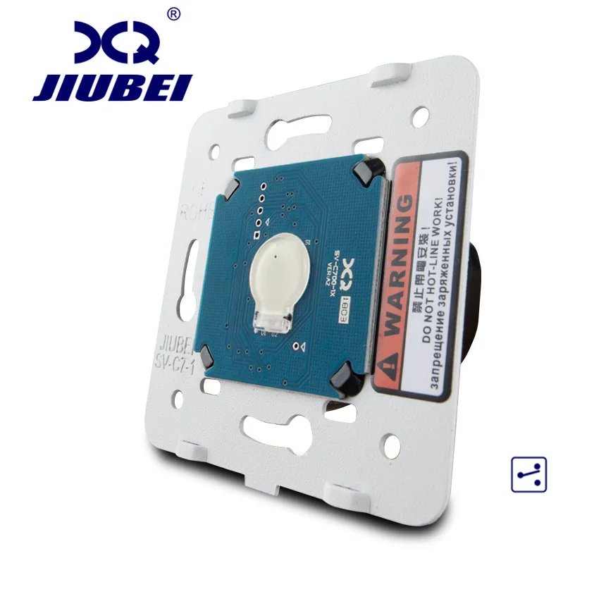 

jiubei EU Standard,1 Gang 2 Way Control, AC 220~250V, Wall Light Touch Screen Switch Without Glass Panel,SV-C701S