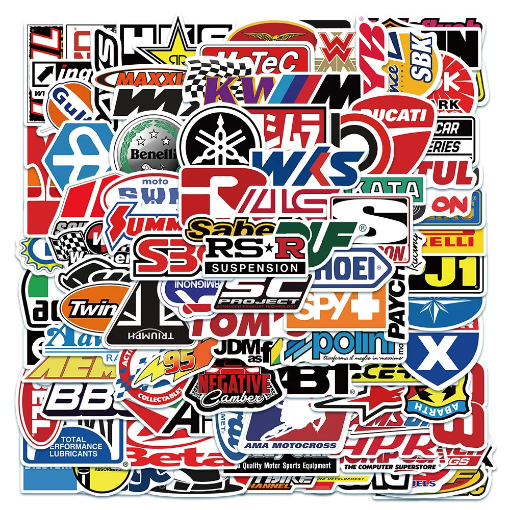 

100 модифицированный гоночный JDM логотип наклейка скейтборд ноутбук мотоцикл Локомотив шлемы наклейки