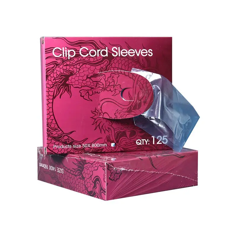 Пластиковая Синяя Татуировка зажим шнур рукав крышка сумка поставка CCC A #|clip cord