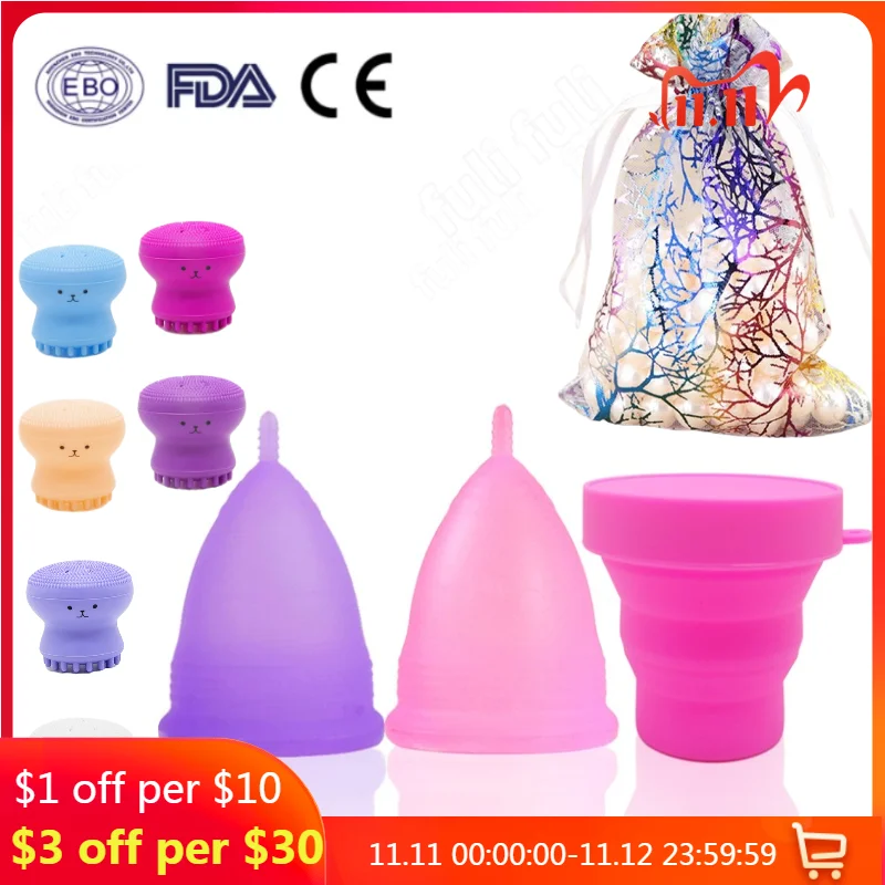 5pcs Medical Grade Silicone Material Copa Menstrual Menstrual Cup Menstrual Collector A Cup Certified Menstrual Cups Vagina Care