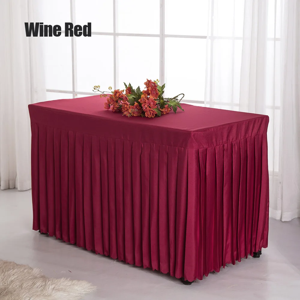 1 шт. заказной однотонный белый черный синий стол для приемной конференции юбка