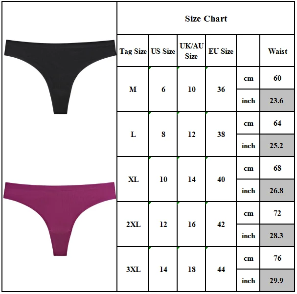 

Womens Solid Briefs Knickers Lingerie Underwear Thong G-String Panties Nightwear