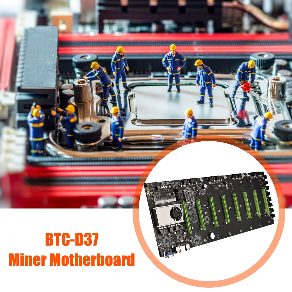 

Материнская плата BTC-D37 Miner 8 * PCIE 16X, разъем для видеокарты, 55 мм, расстояние между памятью DDR3, VGA + HDMI, совместимая с низким энергопотреблением