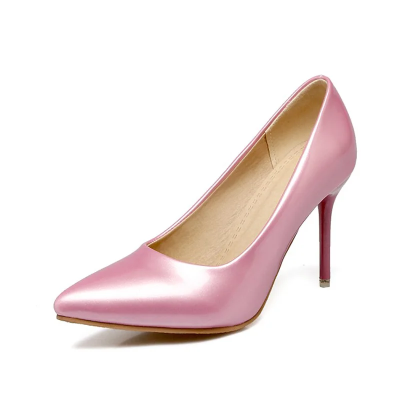 Женские туфли на высоком каблуке большого размера женские тонком с острым