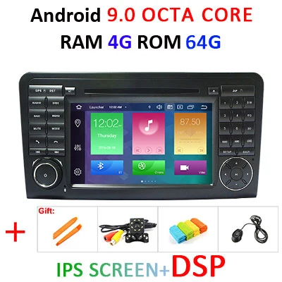 Ips Android 9,0 4G 64G Автомобильный dvd-плеер для Mercedes Benz CLASS ML W164 X164 ML350 ML300 GL500 ML320 ML280 GL350 GL450 gps радио - Цвет: 9.0 4G 64G IPS DSP