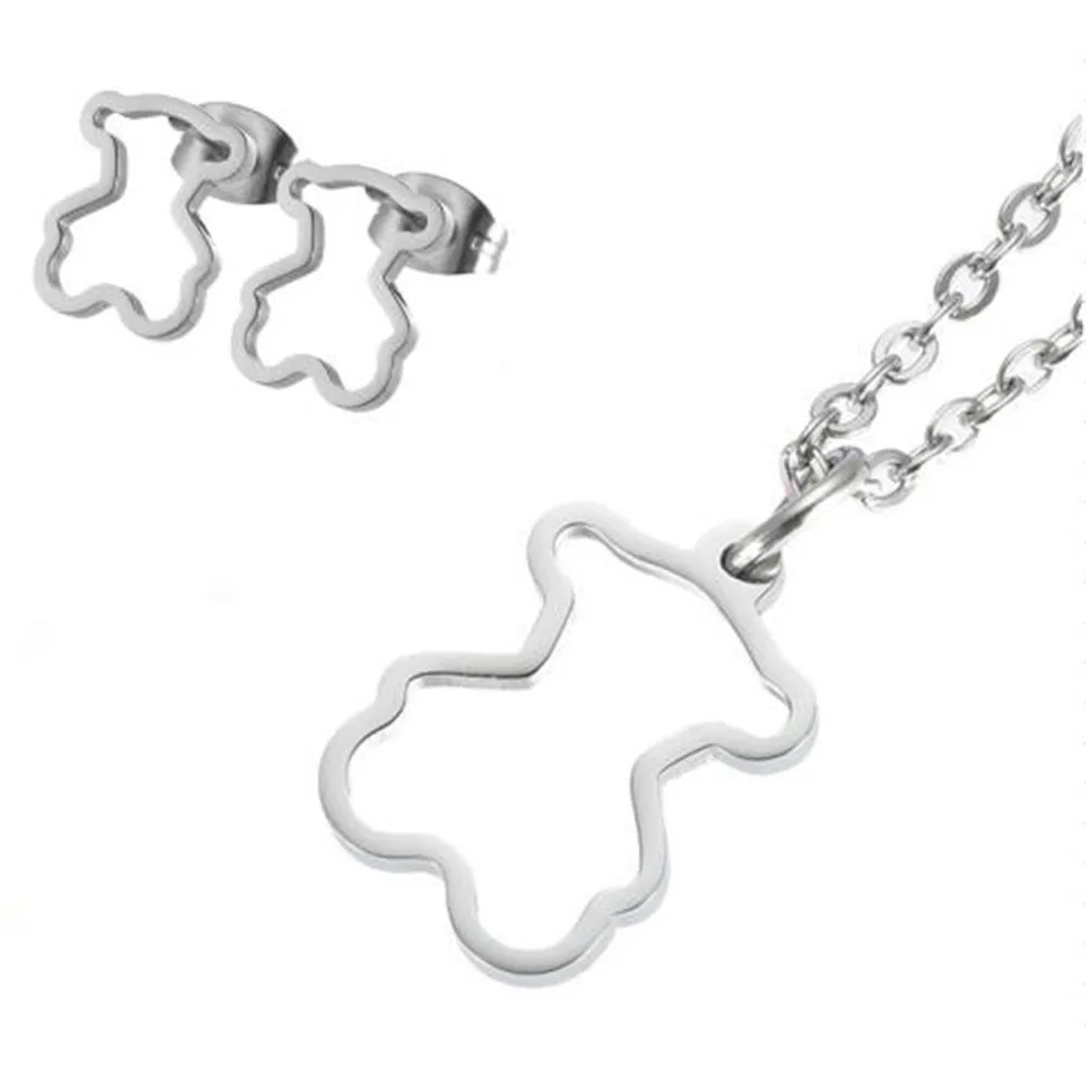 

Bear Sweet Nice Necklace Stainless Steel Super Cool Fashion Jewelry Fine Color for Women Girls Valentine Birthday Party Gifts