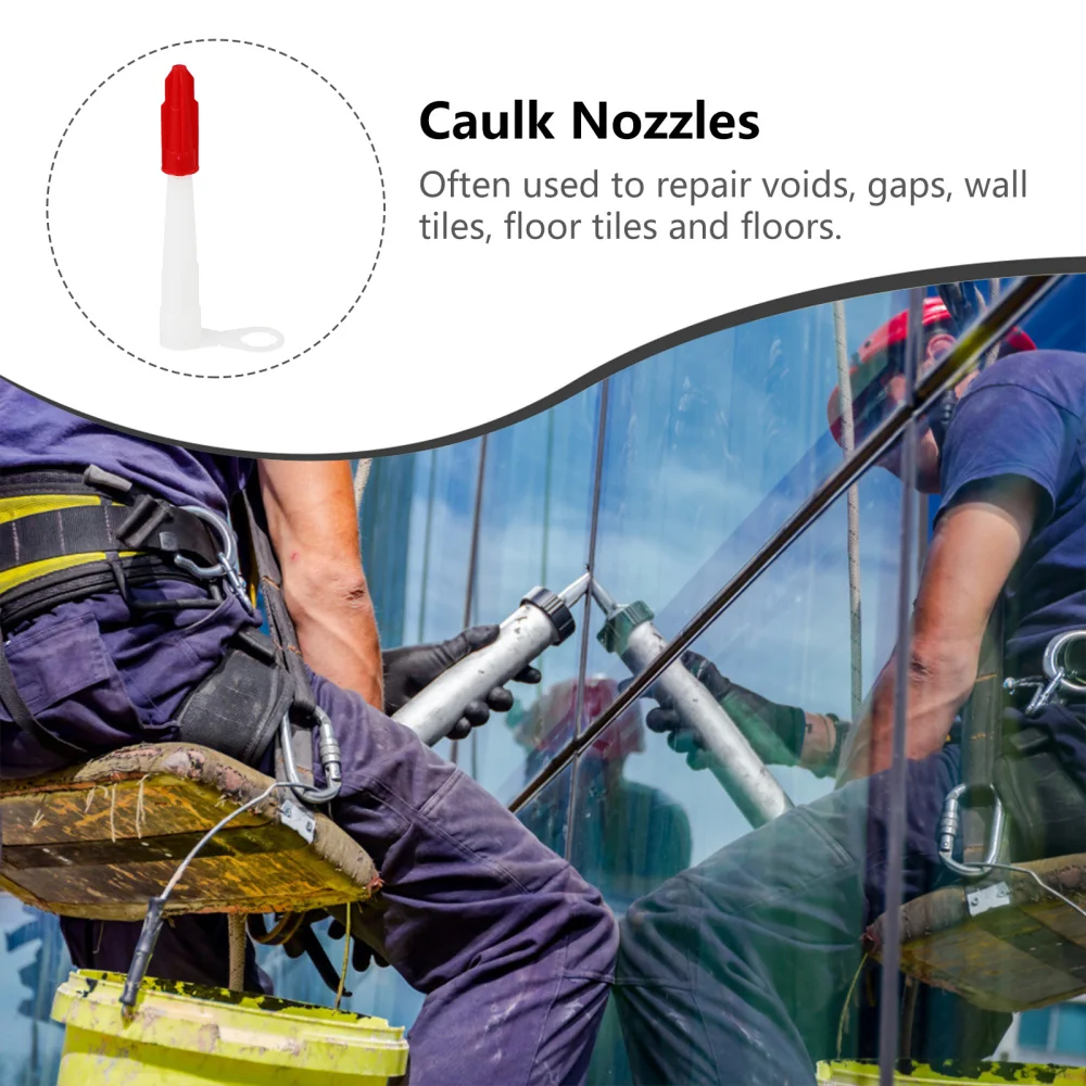 

20pcs Durable Caulk Nozzles Silicone Tube Nozzles Glue Nozzles with 20pcs Caps