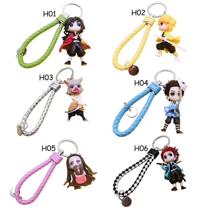 Брелок для ключей ПВХ брелок с куклой рассекающий демонов киметсу No Yaiba Kamado Tanjirou