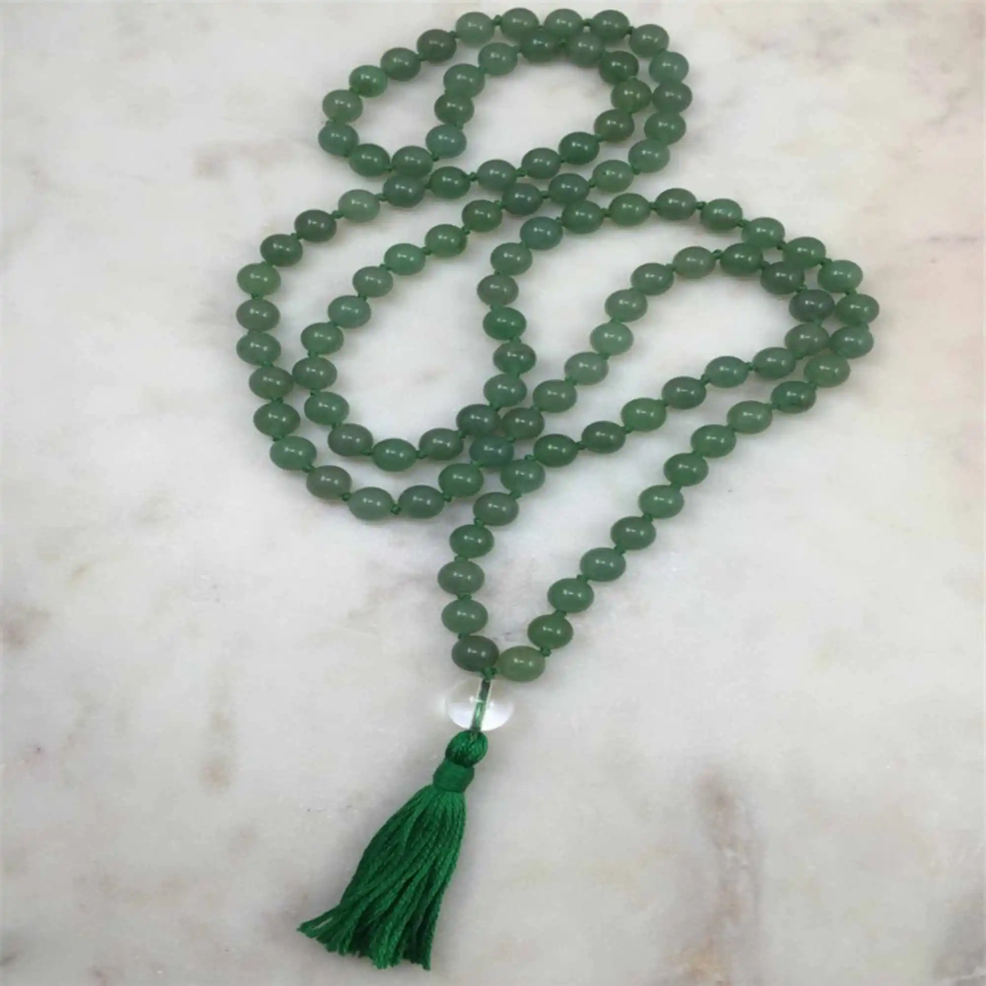 

8mm Green jade 108 Buddha gemstone Beads Tassels Bracelets Elegant Mental Inspiration Blessing Elegant Bless All Saints' Day