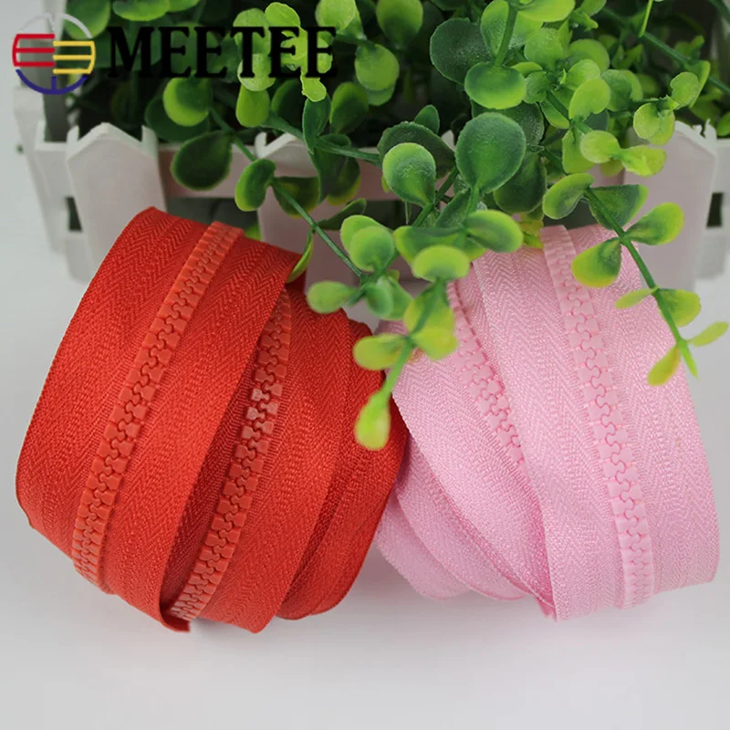 Meetee 5/10 метров 5 # полимерная кодовая загрузка молний с открытым хвостом