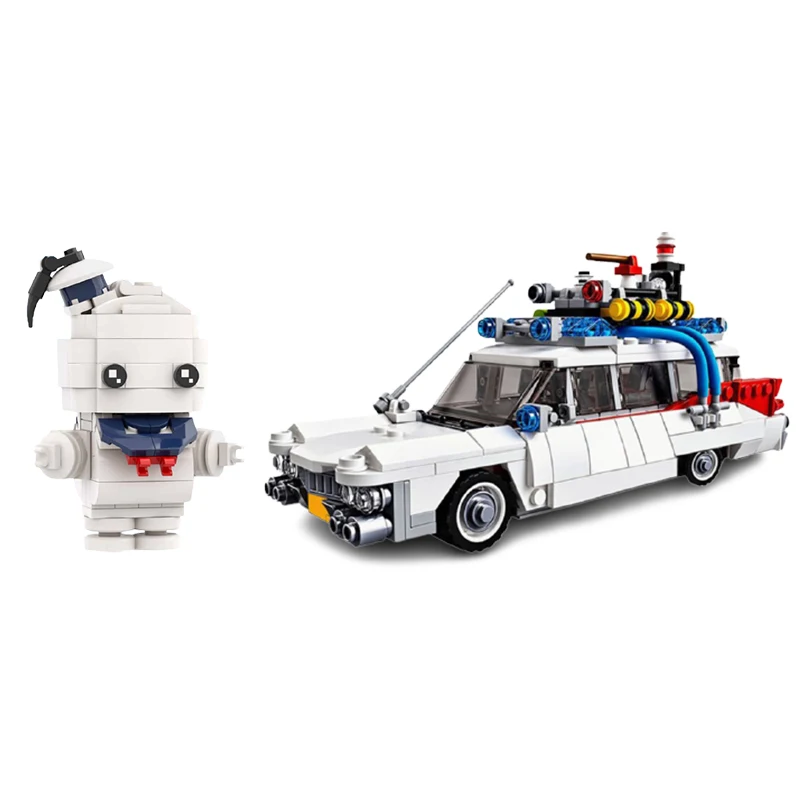 Технические автомобили, город, Ghostbusters, модель Ecto-1, строительные блоки, создатели MOC, кирпичи для фильмов, автомобили, DIY, обучающие игрушки для детей