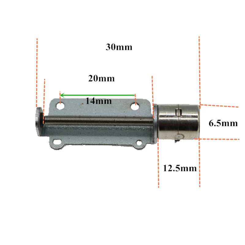 DC 3V 5V 2 фазный 4 проводной мини 6 5mm шаговый двигатель точный линейный винт микро