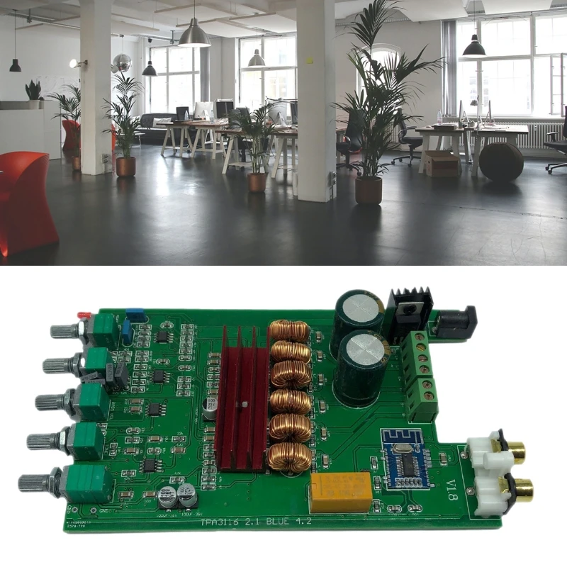 

DP1 TPA3116 D2 Digital Power Amplifier Board 2.1Channel Stereo Bluetooth 5.0 50W*2 + 100W Audio Receiver Amplifiers