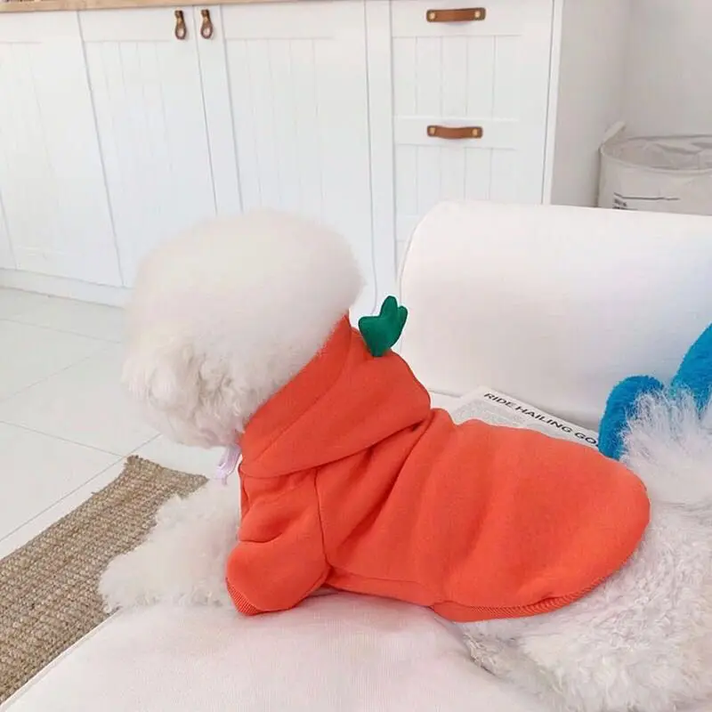 Теплые толстовки с капюшоном для собак Толстовка домашних животных котенок