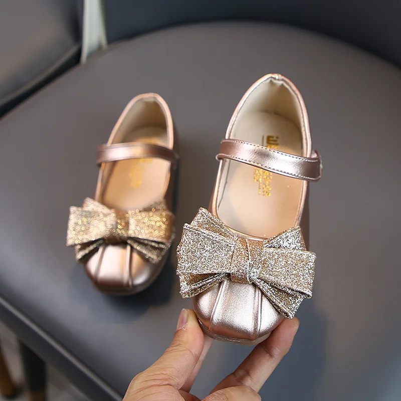 Туфли принцессы для девочек 2020 Детские балетки на плоской подошве с цветами