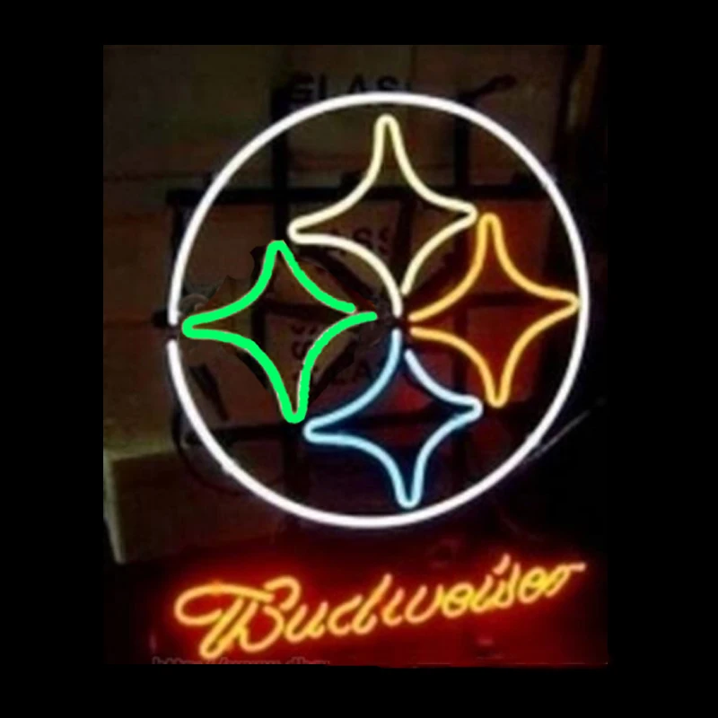 БУДВАЙЗЕР звезды неоновая вывеска на заказ ручной работы из настоящего стекла