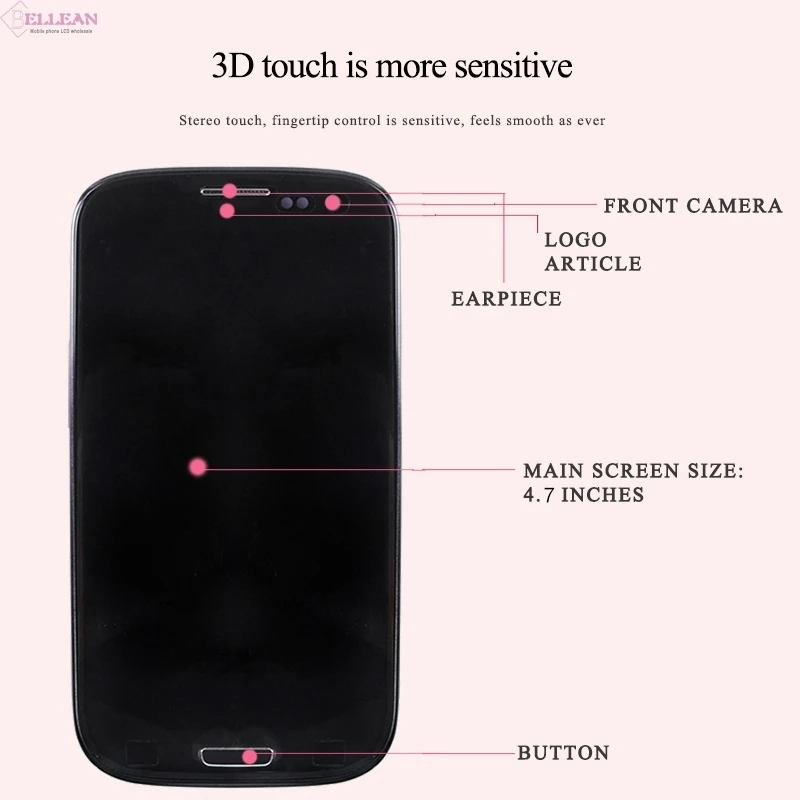 HH Акция 4,7 дюймов I9300 Lcd для samsung Galaxy S3 Lcd экран сенсорный дигитайзер сборка I9301 I9305 I747 дисплей