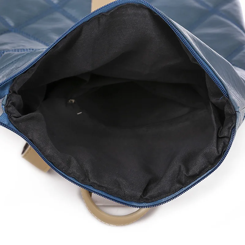 

Free shipping women 2020 fashion new splicing soft leather small backpack large capacity lightweight multifunctional travel bag
