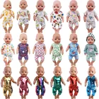 Одежда для куклы, короткий костюм, детская модель 43 см, подходит для 18-дюймовой американской куклы для девочек, одежда для новорожденных