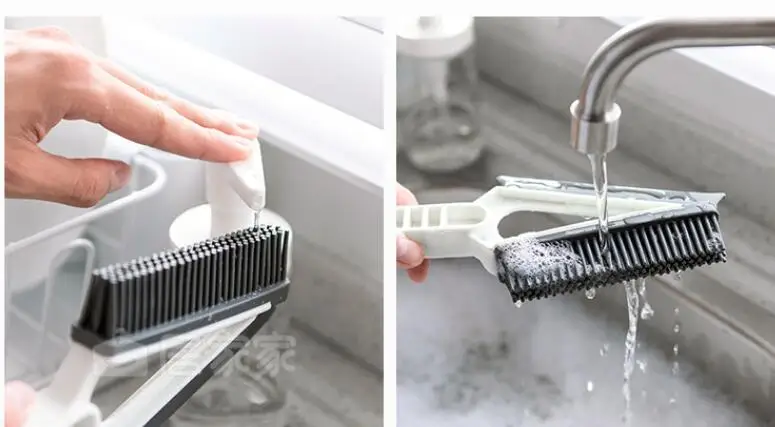 Double sided window groove cleaning brush floor wiper stove cleaning scraper decontamination dust cleaner bathroom Cleaning tool