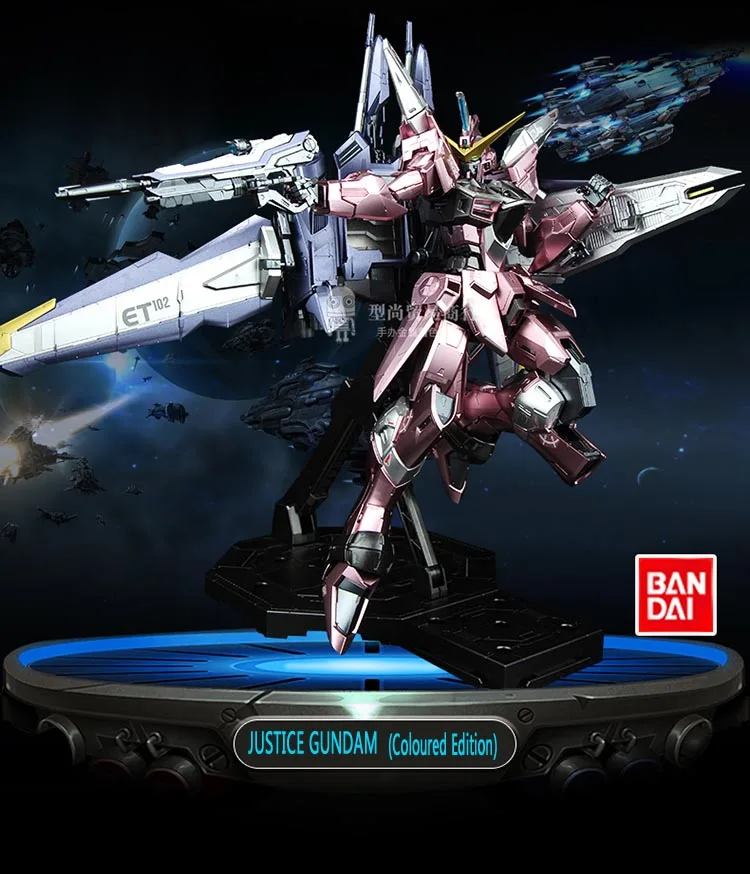 BANDAI MG 1/100 ZGMF-X19A INFINITE JUSTICE gunдамская металлическая раскраска бесконечная сборка модель подарки на день рождения Фигурки игрушки