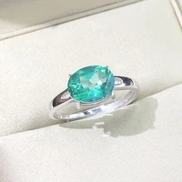 925 silver paraiba green spinel ring sterling silver engagement rings women fine jewelry