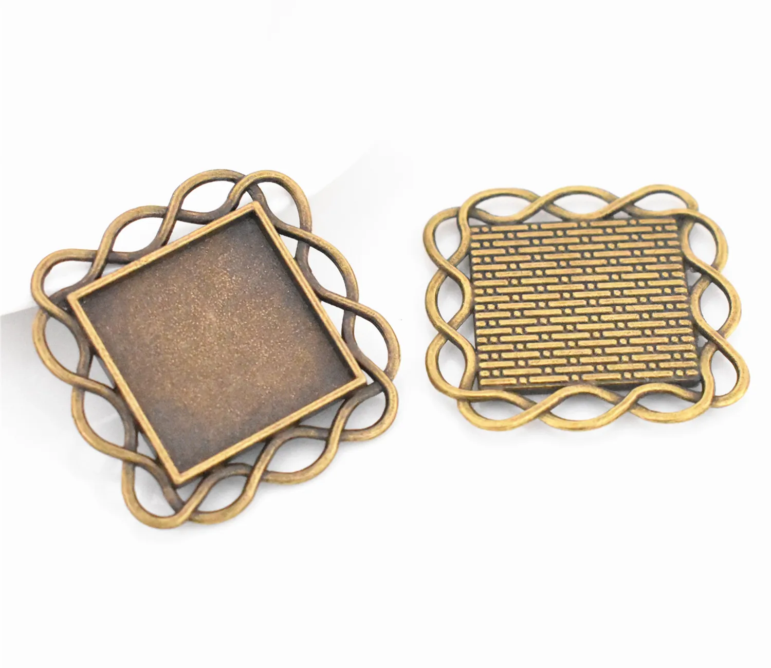 4 шт. 20 мм Внутренний размер Черное и Античное серебряное бронзовое покрытие