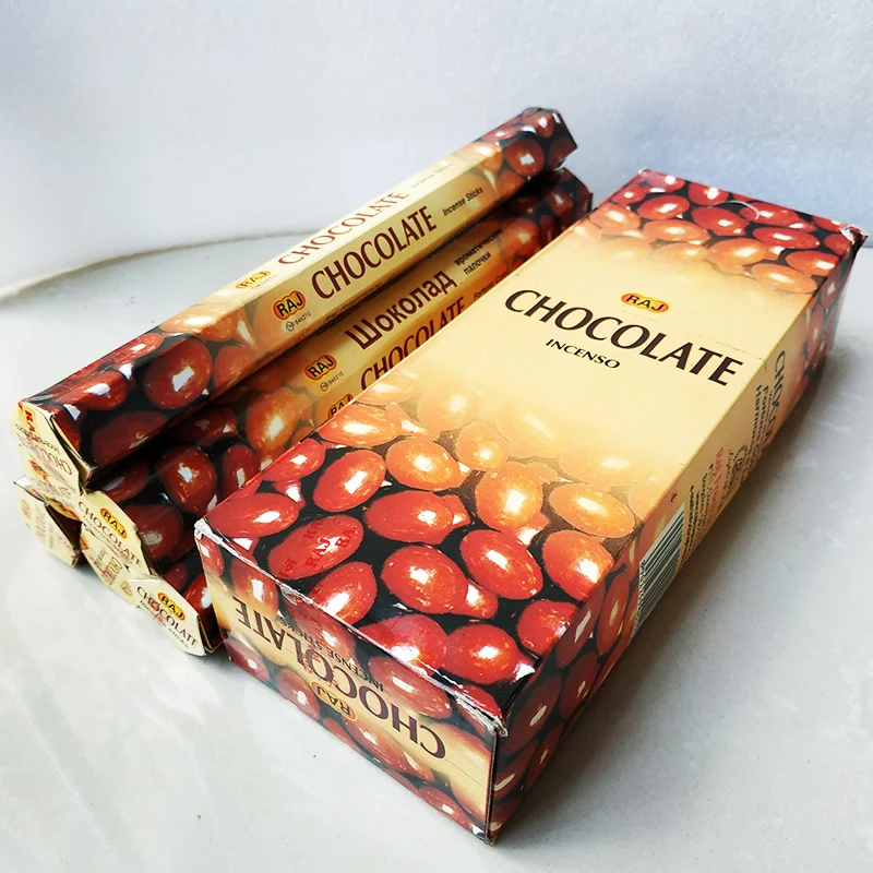 Натуральная ручная индийская палочка благовония 1 маленькая коробка шоколадные