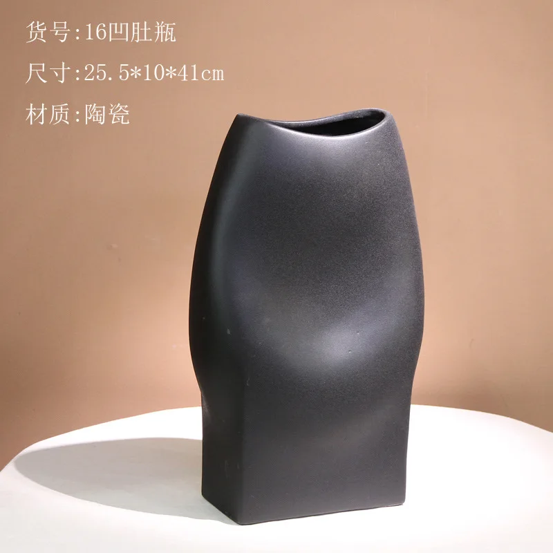 

Nordic Art Irregular Ceramic Vase Decoration Home Modern Large Vases Flower Arrangement Living Room Decoration Household Gifts