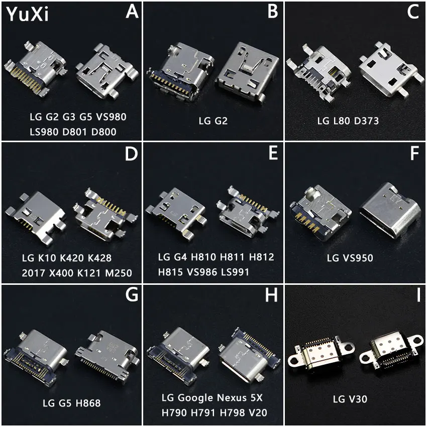 1 шт потребительских упаковок для микро USB TYPE-C зарядный Штекерный разъем для LG G4 H810 H811 H812 G2 G3 G5 VS980 5X H790 H791 H798 V20