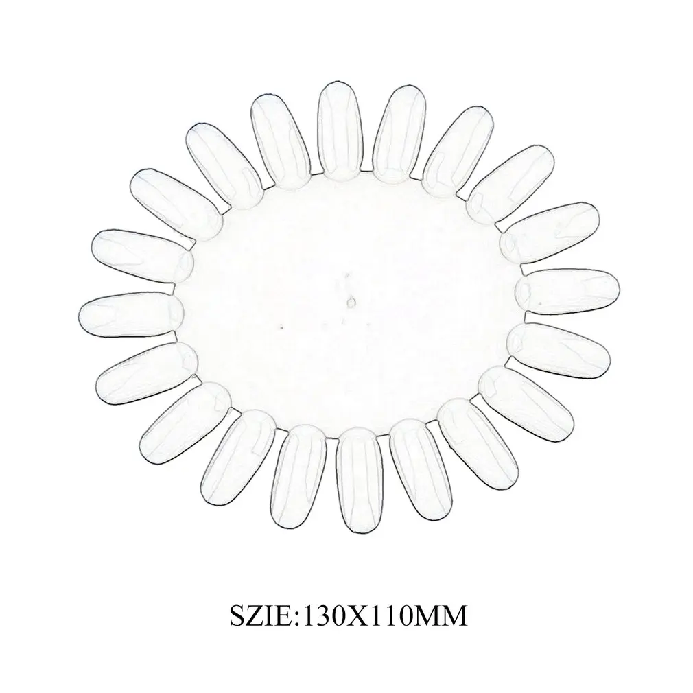 

Nail Swatch Color Card Oval 20 Pieces Sun Flower Armor Plate Nail Polish Practice Plate Nail Art Accessories
