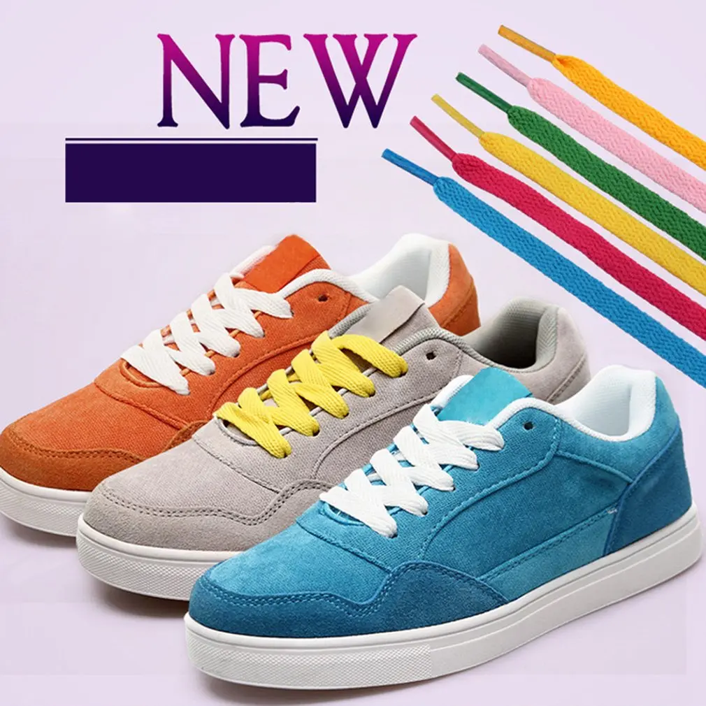 

6 Pairs Flat Popular Sports Shoes Laces Casual Canvas Polyester Shoelaces Classic laces Unisex Shoestrings hiking boots men shoe