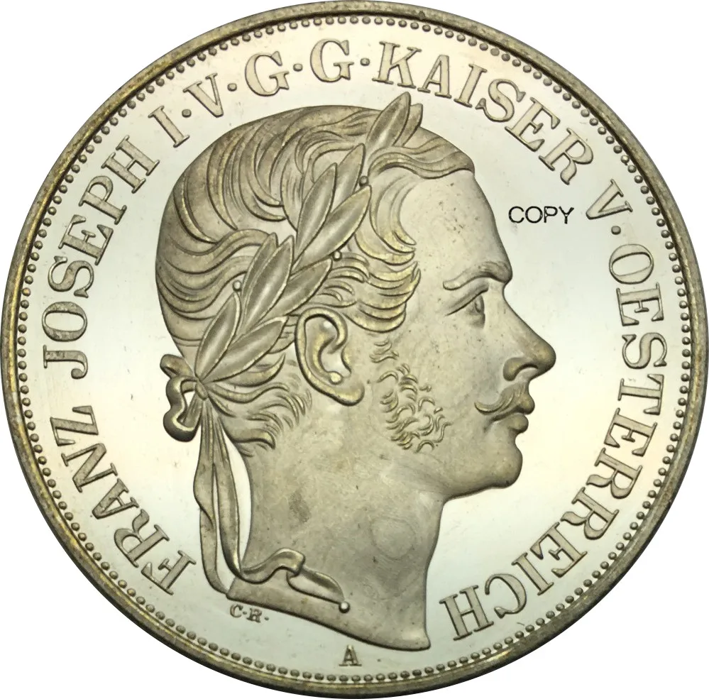 

Austria Habsburg 2 Thaler 1857 A Franz Joseph I Cupronickel Plated Silver Copy Coin Commemorative COINS
