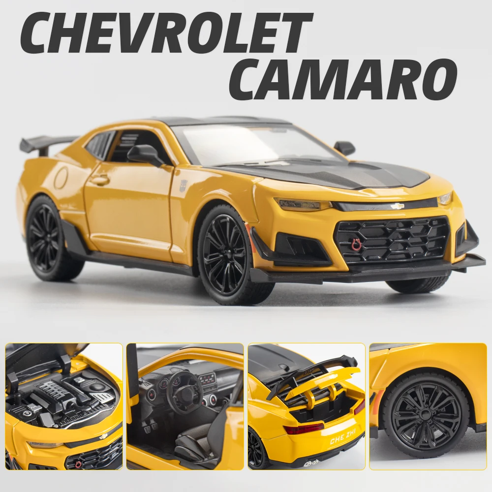 

Nicce 1:32 1:24 High Simulation Chevrole Camaro Alloy Diecast Toy Vehicles Car Model Metal With Sound Light Pull Back Kids Baby