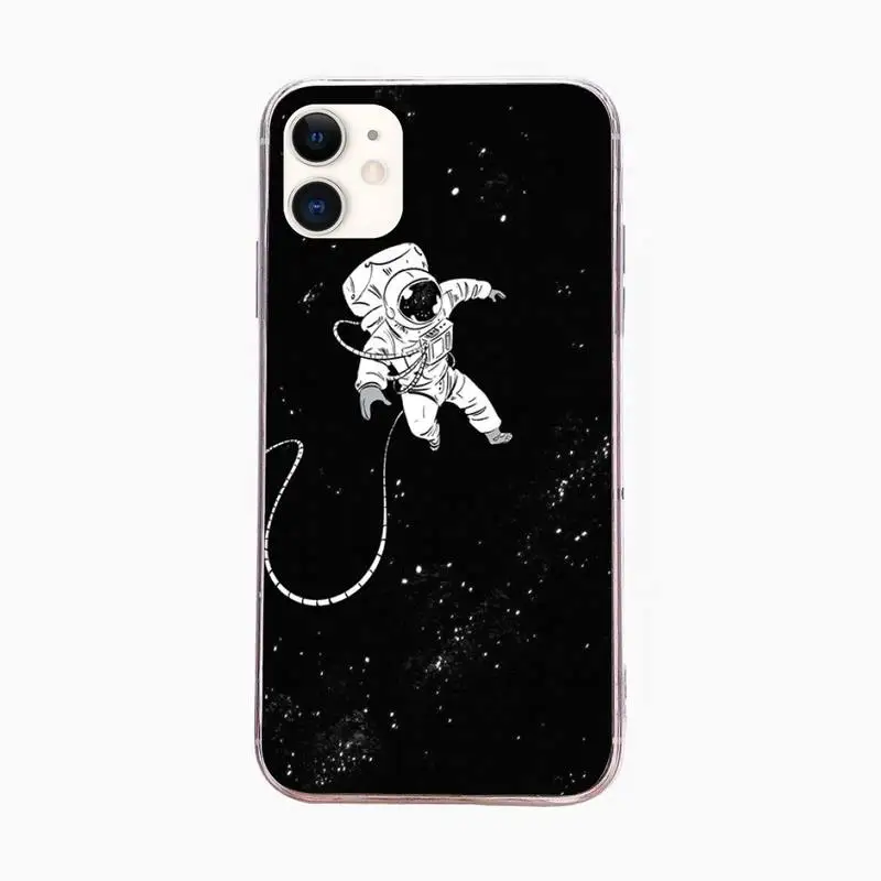 

Moon Astronaut Phone Case For Iphone 6 6s 7 8plus X Xr 11 12 Mini Pro Max Fundas Cover
