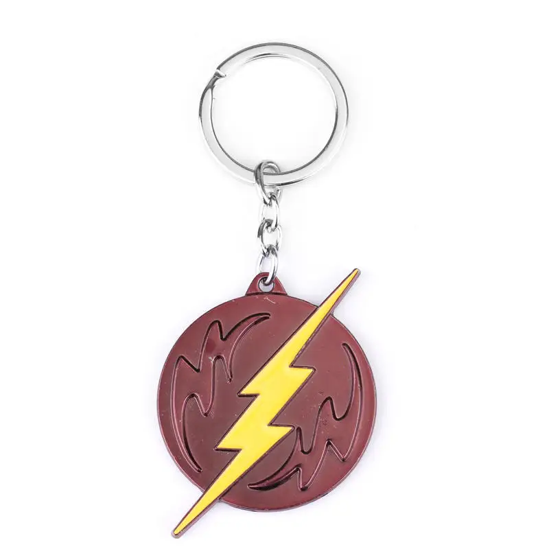 DC Comics Бэтмен ха Джокер металлический брелок Shazam флэш-брелок паук брелок металлический фильм Ювелирные изделия Подарки - Цвет: K019-dark red