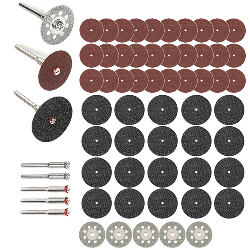 

60Pcs Diamond Engraver Drill Cutting Discs Kit Sanding Wheel Cutoff Saw Blade Cutter Rotary Tool Accessories DIY Crafts