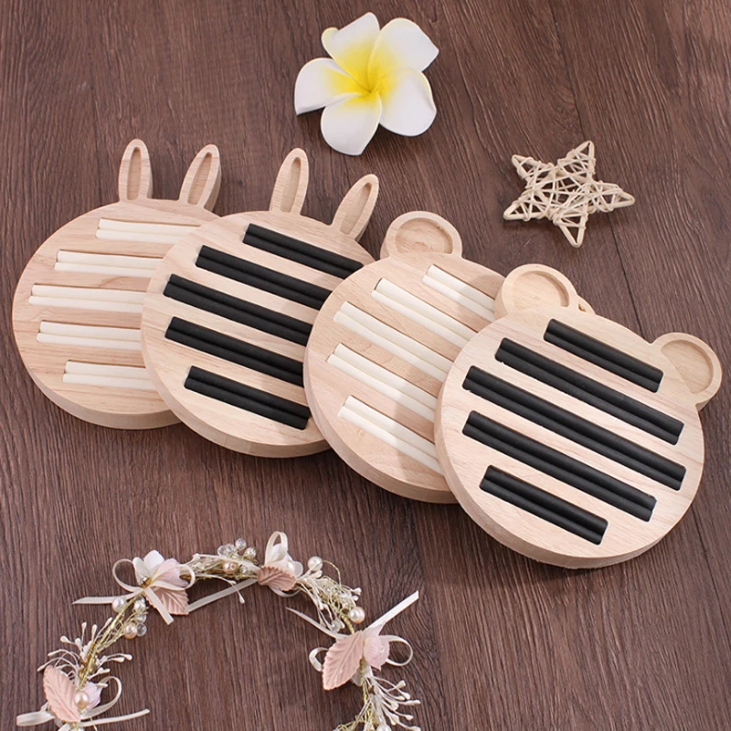 Новый переносной поднос для демонстрации ювелирных изделий из дерева и ПУ с