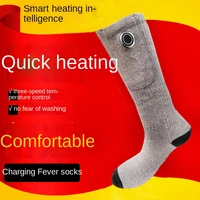 unisex women men winter long tube heating stockings 5v three speed temperature adjustment to keep warm electric heating socks