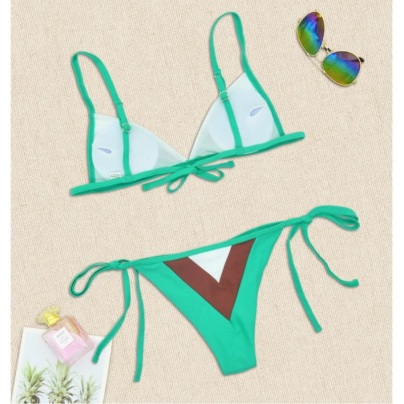 

BAZUHIA Sexy Bikinis Swimsuit Women Push Up Swimwear Women Bikini 2021 Sexy Biquini Ribbed Strap Bathing Suit Biquini Brazilian