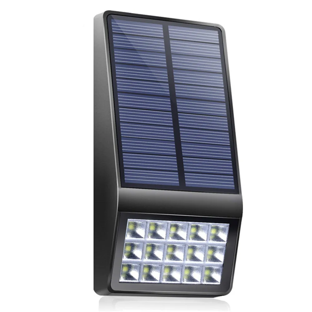 

15LED Solar Powered Wall Light Outdoor Adjustable Brightness Waterproof Energy Saving For Street Path House Garden Security Lamp