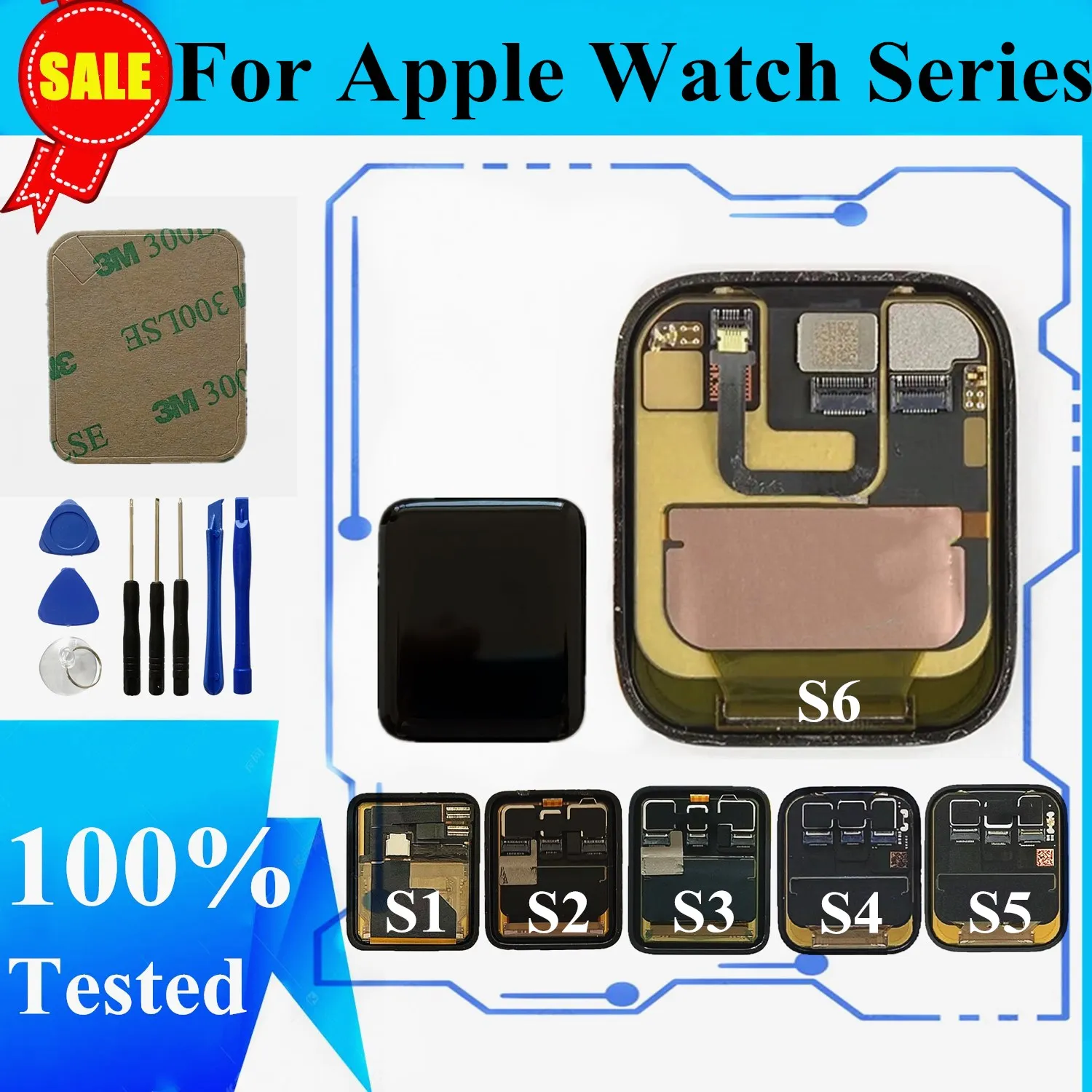 Оригинал для Apple Watch Series 4 5 40mm44mm ЖК дисплей сенсорная панель дигитайзер наручных